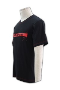 T176  印製t-shirt   團體訂購班衫  設計T恤款式  tee供應商    黑色